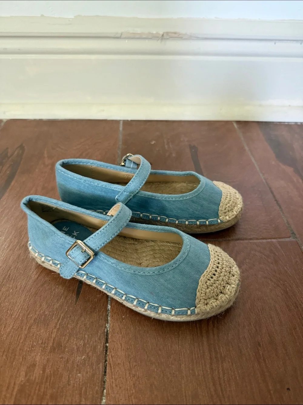 Janie and Jack Light Blue Mary Jane Espadrille Flats